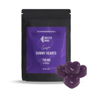 Mastermind Grape Gummy Hearts Psilocybin Mushroom Edibles (3000mg)