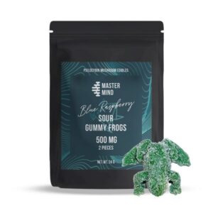 Mastermind Blue Raspberry Sour Gummy Frogs (1000mg)