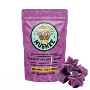Mushee Magic Mushroom Gummies Grape Sour Gummy Stars (3000MG)
