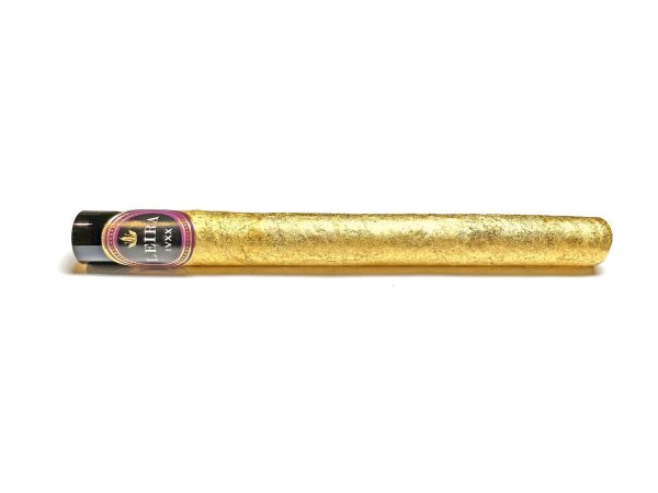 24K Gold Leaf Wrapped Cannagar - Premium handcrafted cannabis cigar wrapped in pure gold leaf