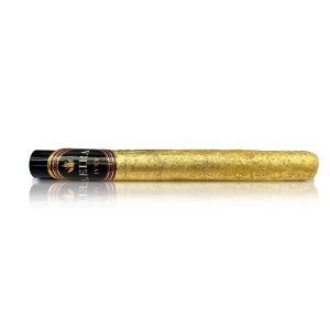 24K Gold Leaf Wrapped Cannarillo - Luxurious cannabis cigar wrapped in pure gold leaf