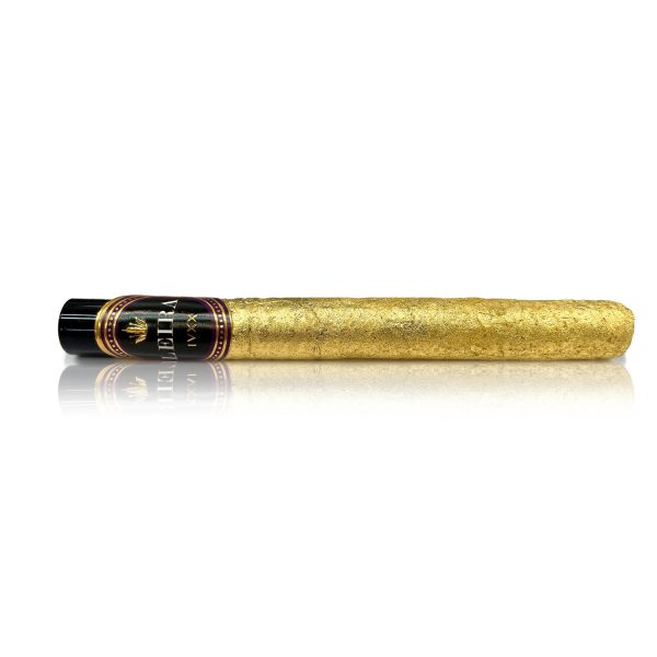 24K Gold Leaf Wrapped Cannarillo - Luxurious cannabis cigar wrapped in pure gold leaf