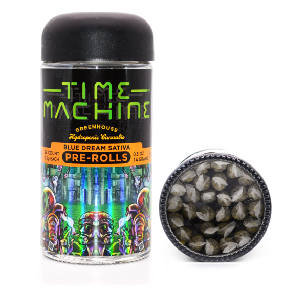 Time Machine Bubblegum Pre-Rolls 28pk - Sweet and Relaxing Cannabis Pre-Rolls with 21.29% THC