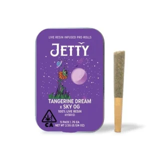 Jetty Extracts Tangerine Dream Live Resin Infused Pre-Rolls 5pk - Citrus-Flavored Pre-Rolls