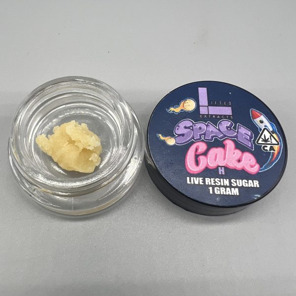 Lifted Live Resin concentrate showcasing a rich, amber-colored cannabis extract, offering potent and flavorful hits.