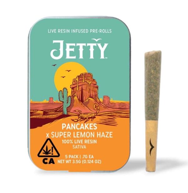 Jetty Extracts Pancakes x Super Lemon Haze Pre Rolls - Premium Hybrid Pre Roll