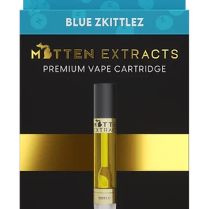 Mitten Extracts Premium Vape Cartridge with sleek, high-quality design and potent oil.